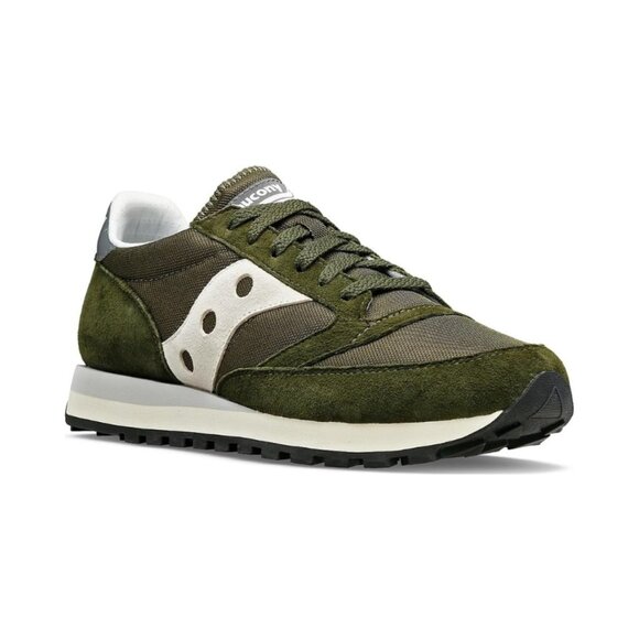 NWT Saucony Men's Jazz 81 Sneaker in Green/Gray Size 7 - Picture 1 of 5